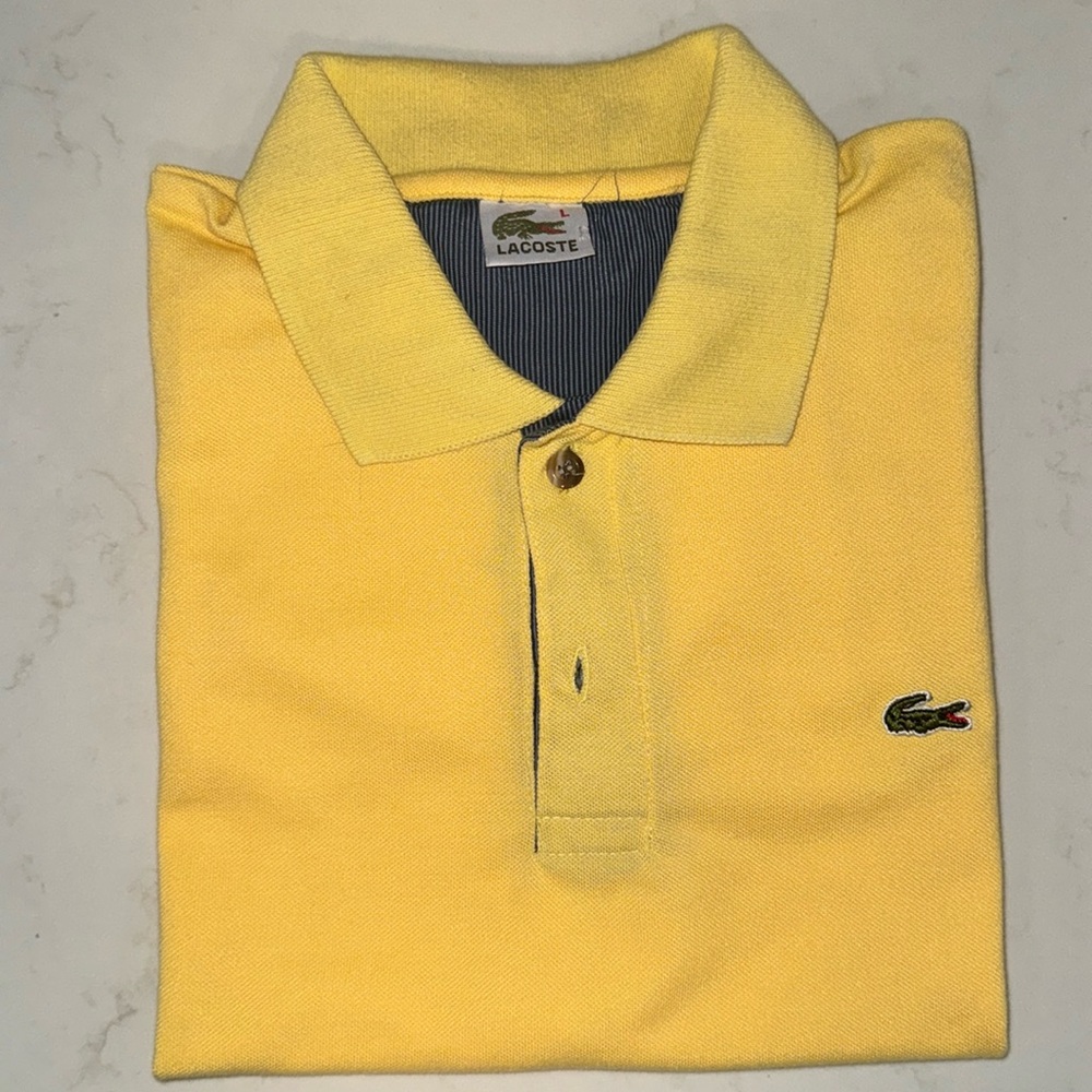 Lacoste brand new Yellow polo shirt slim fit